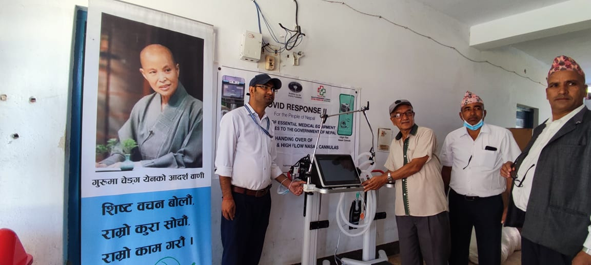 महाकाली अस्पताललाई भेन्टिलेटर हस्तान्तरण