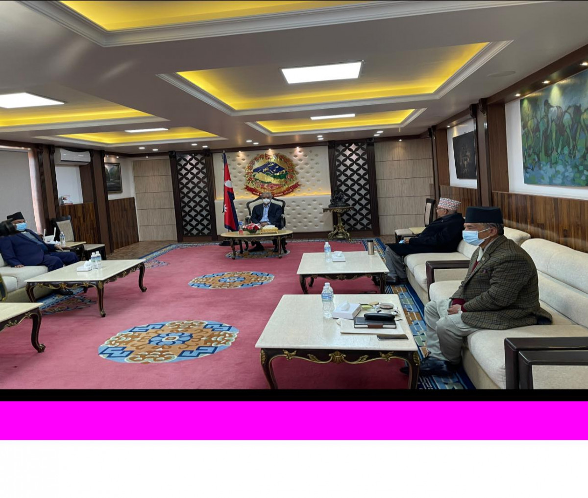 स्थानीय चुनावको विषयमा गठबन्धनका नेताबीच छलफल