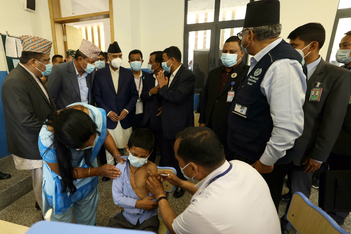प्रधानमन्त्रीद्वारा टाइफाइड खोप अभियान शुभारम्भ