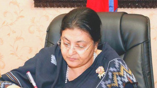 राष्ट्रपति भण्डारीसमक्ष प्रतिवेदन पेस