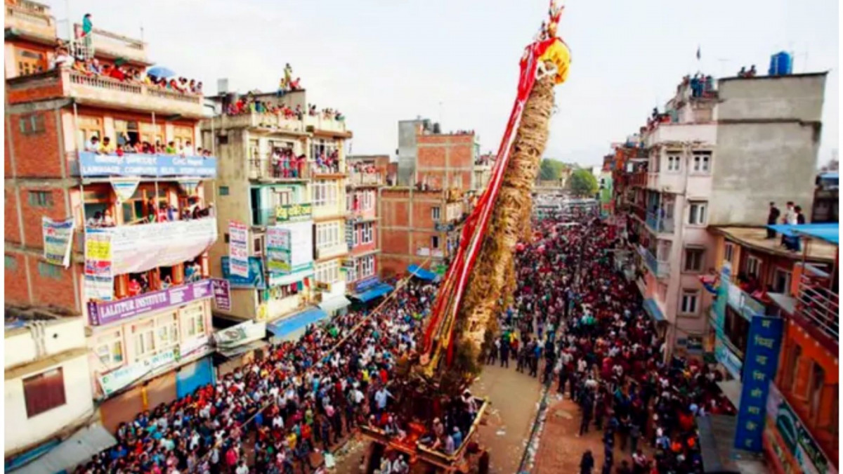 बौद्ध जोरपाटी क्षेत्रमा मनाइयो चामुण्डा रथयात्रा