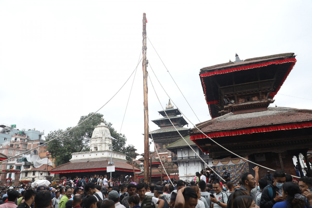 यम:द्यो ठड्याएर भक्तपुरमा ईन्द्रजात्रा सुरु गरियो