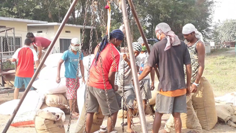 मूल्य निर्धारण नगरिँदा किसान सस्तोमा धान बेच्दै