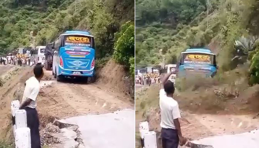 जब बझाङबाट काठमाण्डौं जाँदै गरेको यात्रु बसमाथी पहिरो खस्यो...